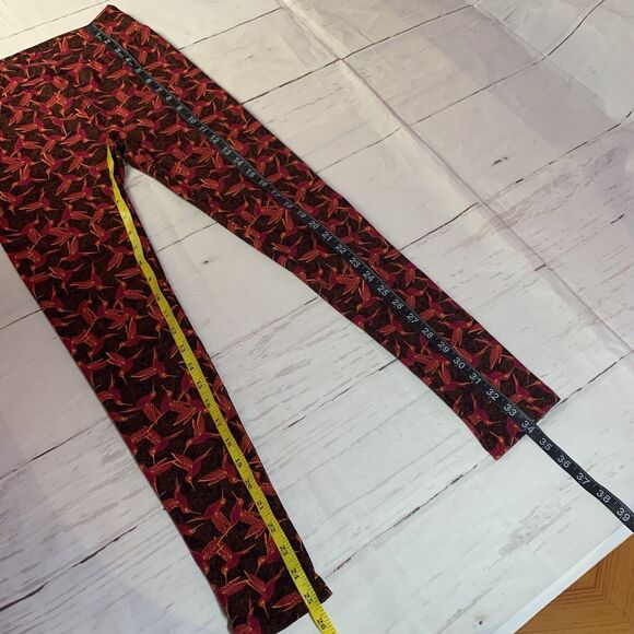 Lularoe leggings sport birds Hummingbirds abstract comfort rn142161 retro - Picture 12 of 16